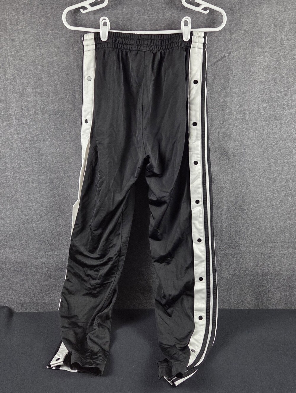 Adidas Adibreak Pants Womens Small Black Elastic Waist Retro Striped Relaxed - Picture 3 of 7